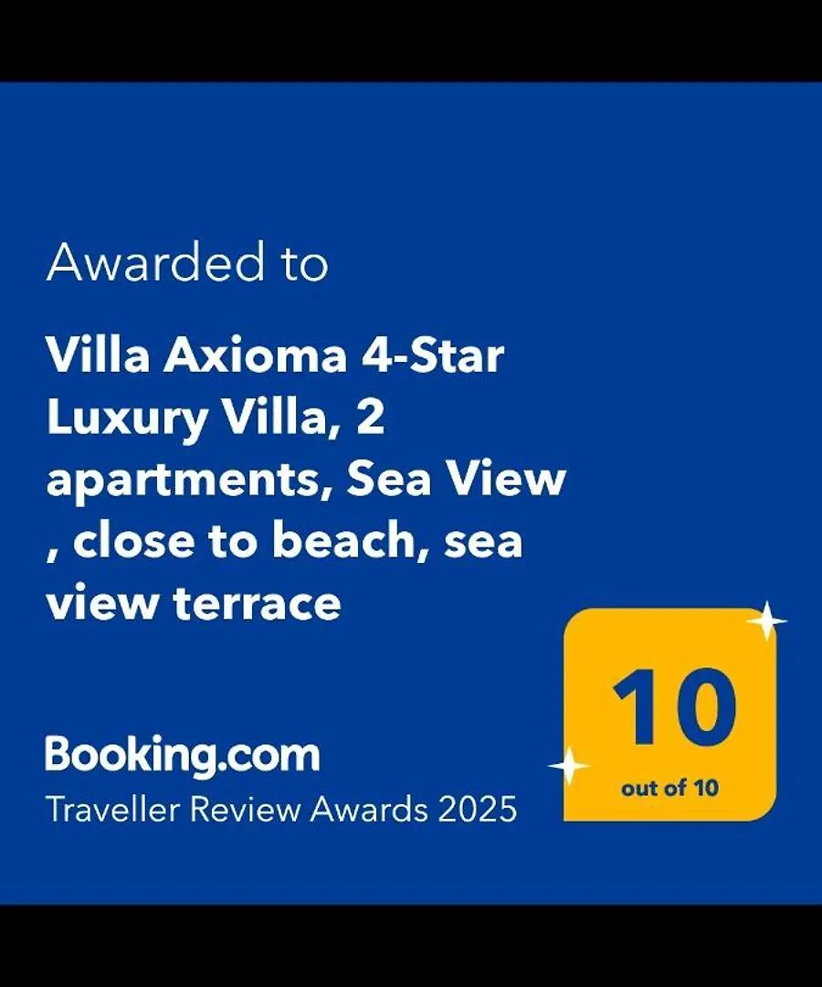 Villa Axioma 4-Star Luxury Villa, 2 Apartments, Sea View , Close To Beach, Sea View Terrace Kastela Apartment